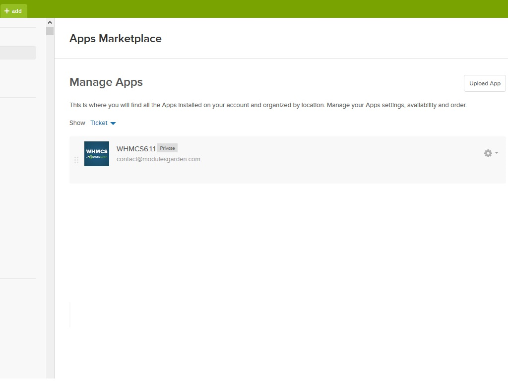 WHMCS feature detail — Agent Productivity app on the Zendesk Marketplace